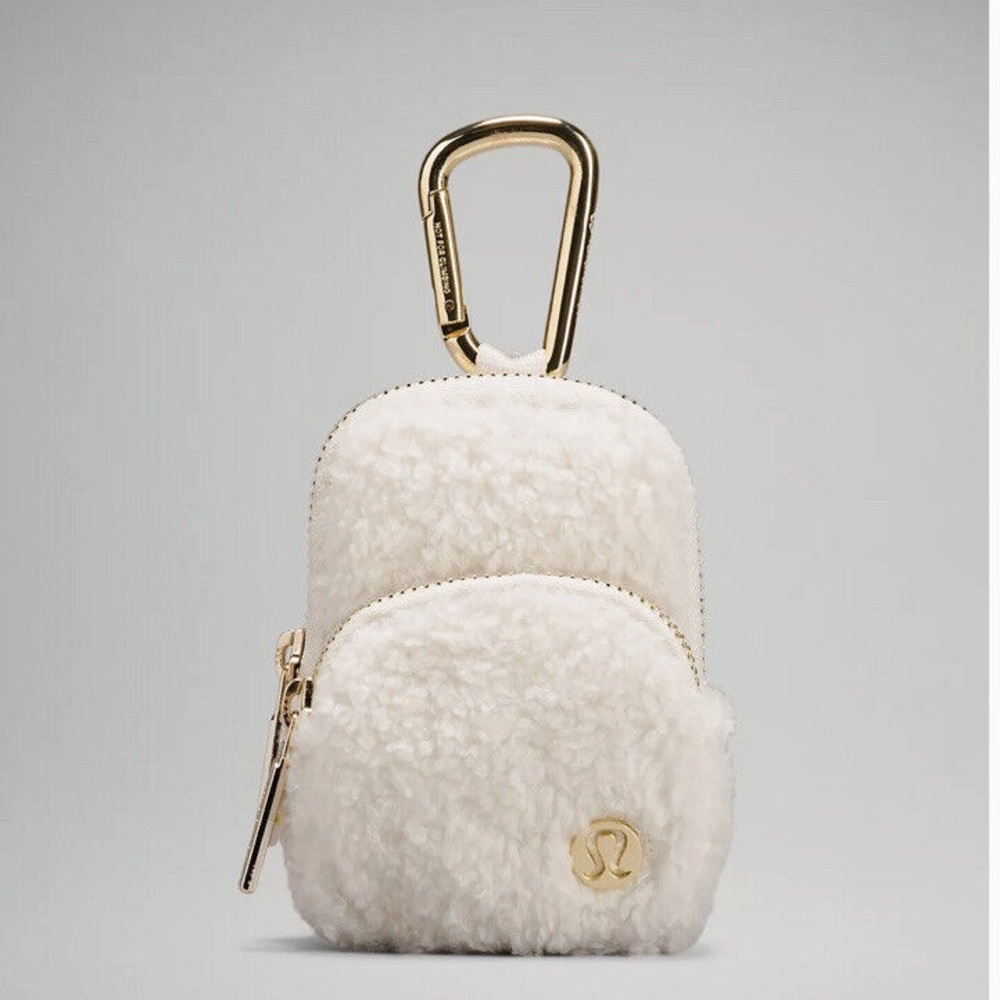 Lululemon Nano Clip On Backpack Fleece Sherpa White Gold
